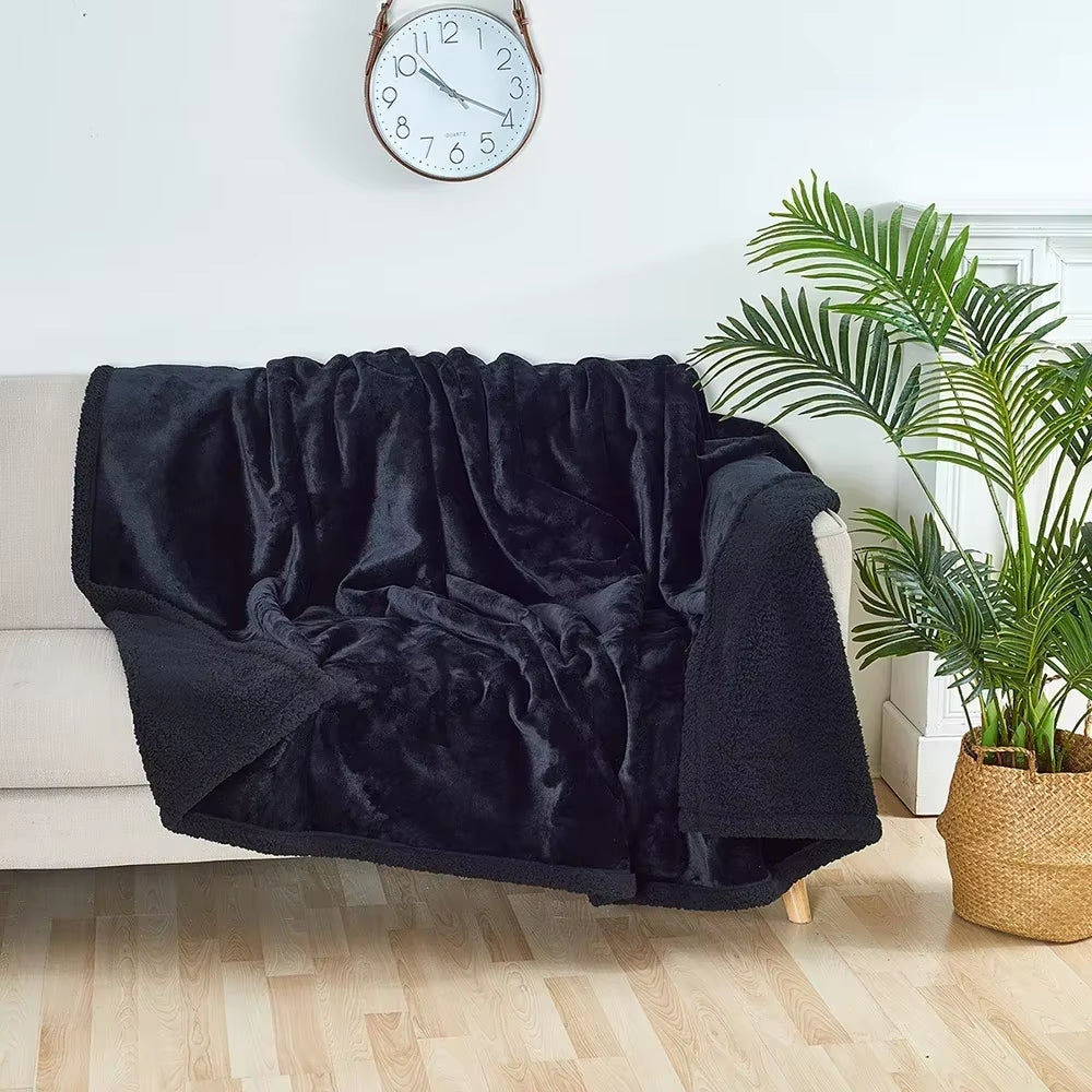 2024 Waterproof Blanket-Thickened Microfibre-Blanket Luxury Large Size Blanket Shaggy Blanket Winter Dropshipping